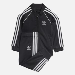Adidas Originals unisex-child Superstar Track Suit Set 2T Black/White